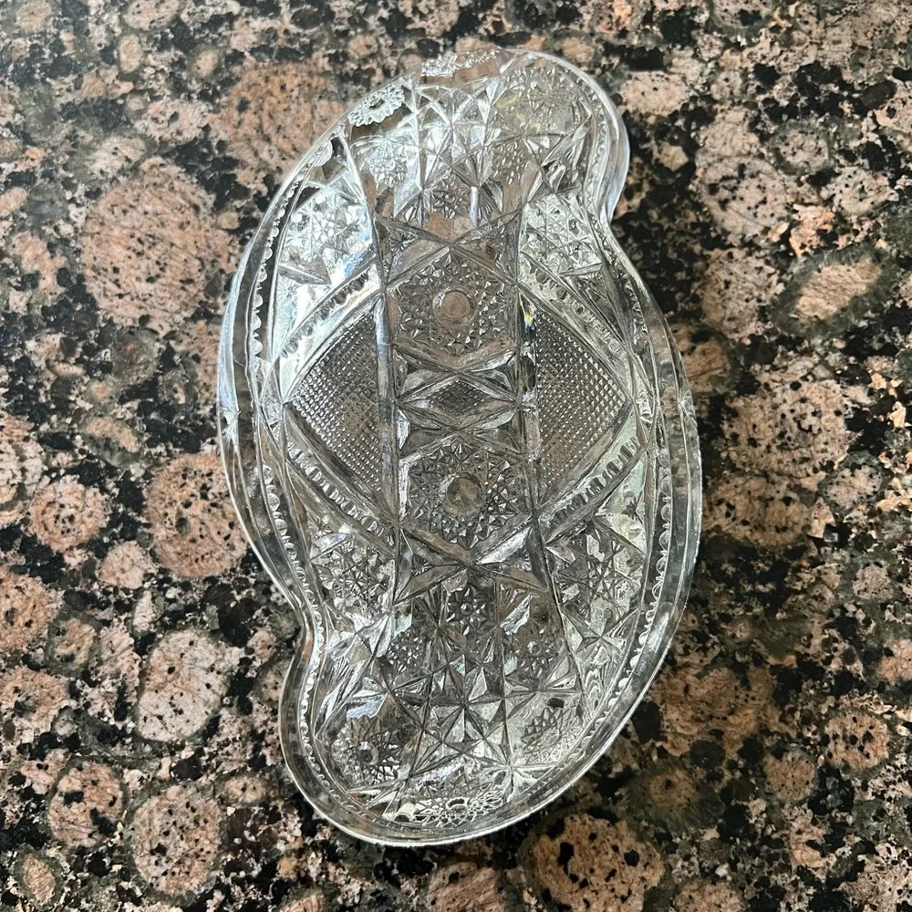 Vintage Glass Relish or Candy Dish EUC